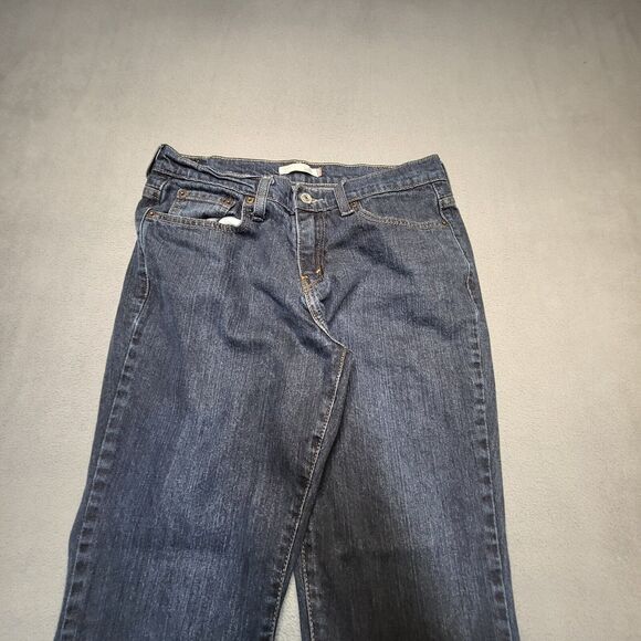 Levi's 515 Jeans Women's 8 Blue Bootcut Stretch Distressed Denim - Picture 2 of 10